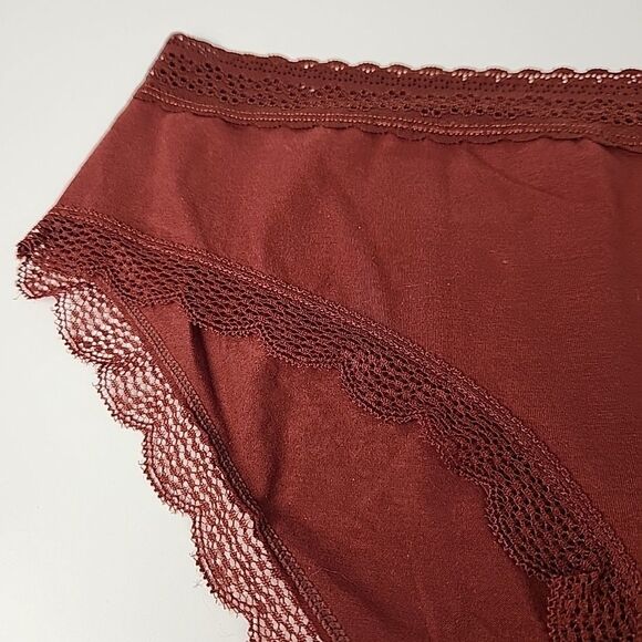 4 Splendies Bikini Brief Womens 1X Underwear Panties Sheer Lace Cotton Mix NWT - Picture 3 of 16